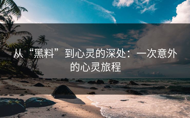 从“黑料”到心灵的深处：一次意外的心灵旅程